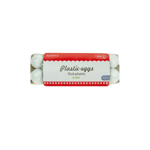 Picture of DECORATING PLASTIC EGGS 6CM 12 PACK